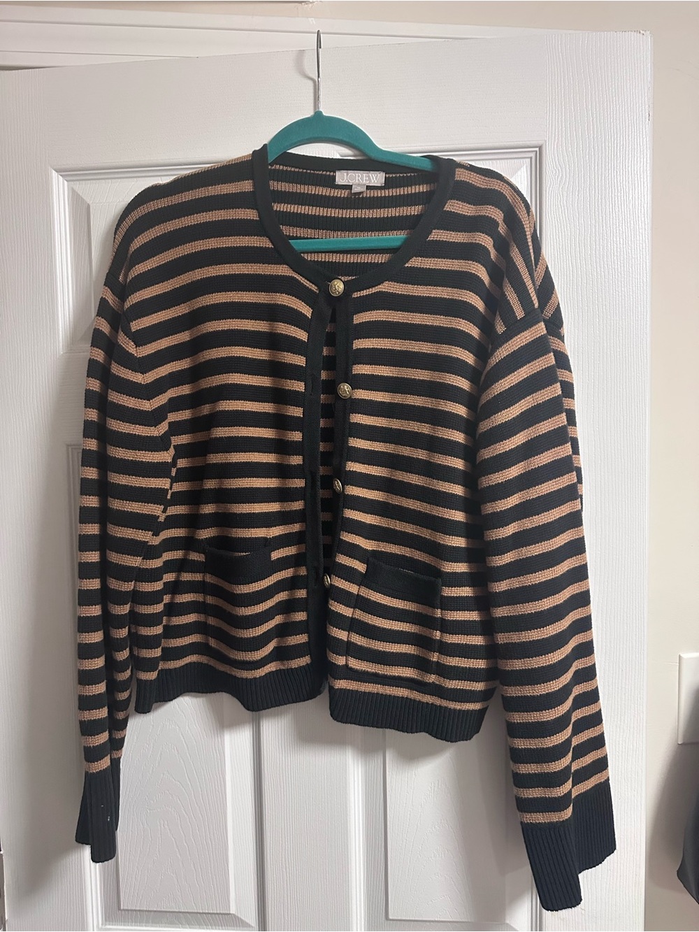 J.Crew Relaxed Emilie Sweater Lady Jacket in Stripe